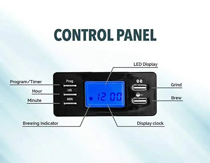 
High quality Automatic Bean Grinding Integrated 1.2L Italian Espresso coffee Maker machine 92 degrees Celsius thermostat control 