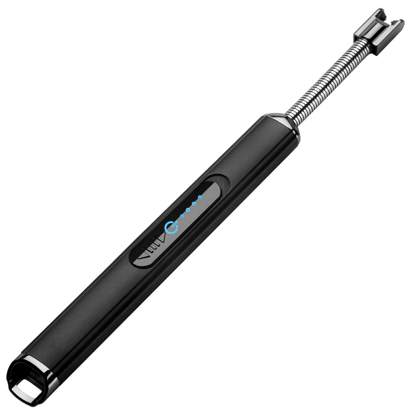 Zinc  Arc Lighter Electric Windproof Flameless Long USB Lighter for Kitchen BBQ Candle Lighter