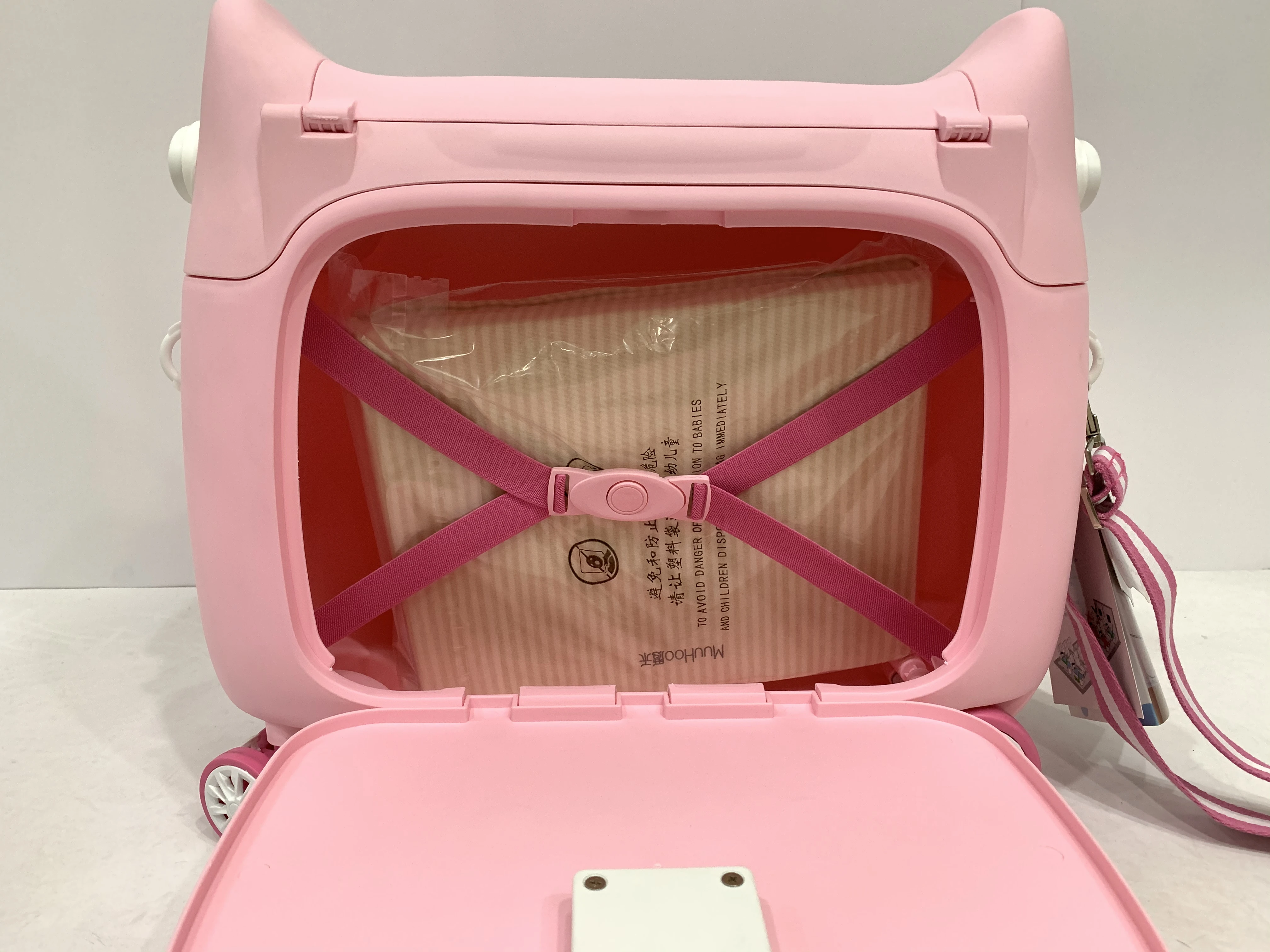 Ready to ship 6 options function children sleeping bed Eco-friendly scooter boarding kids suitcase Lovely toddler luggage bag