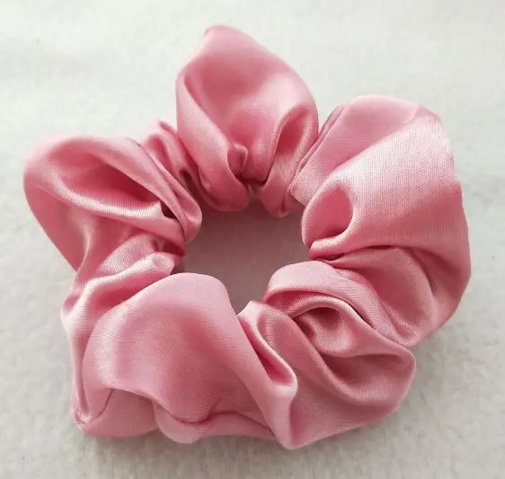 Scrunchies Ties Bulk Satin Women Elastic Wholesale Cheap Fabric Ponytail Hair Scrunchies