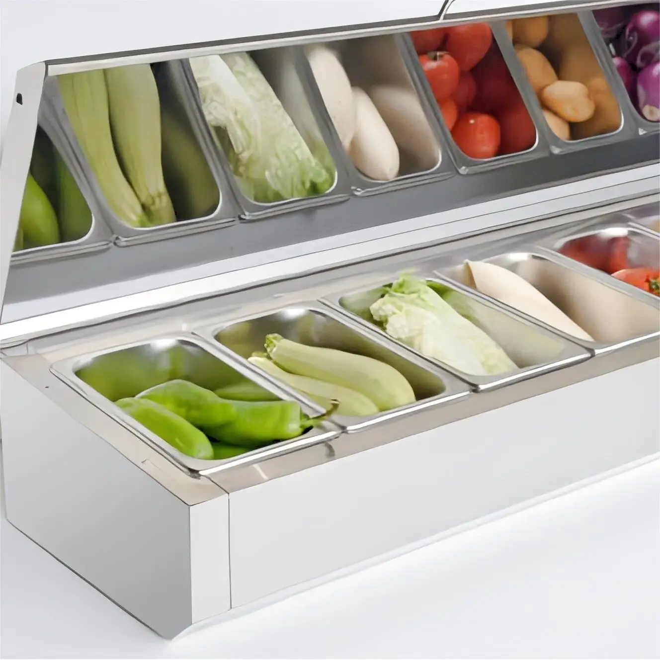 Bar & Kitchen Drawer Refrigeration Equipment Ice Machine Salad Pizza Chiller/Freezer for Display & Storage