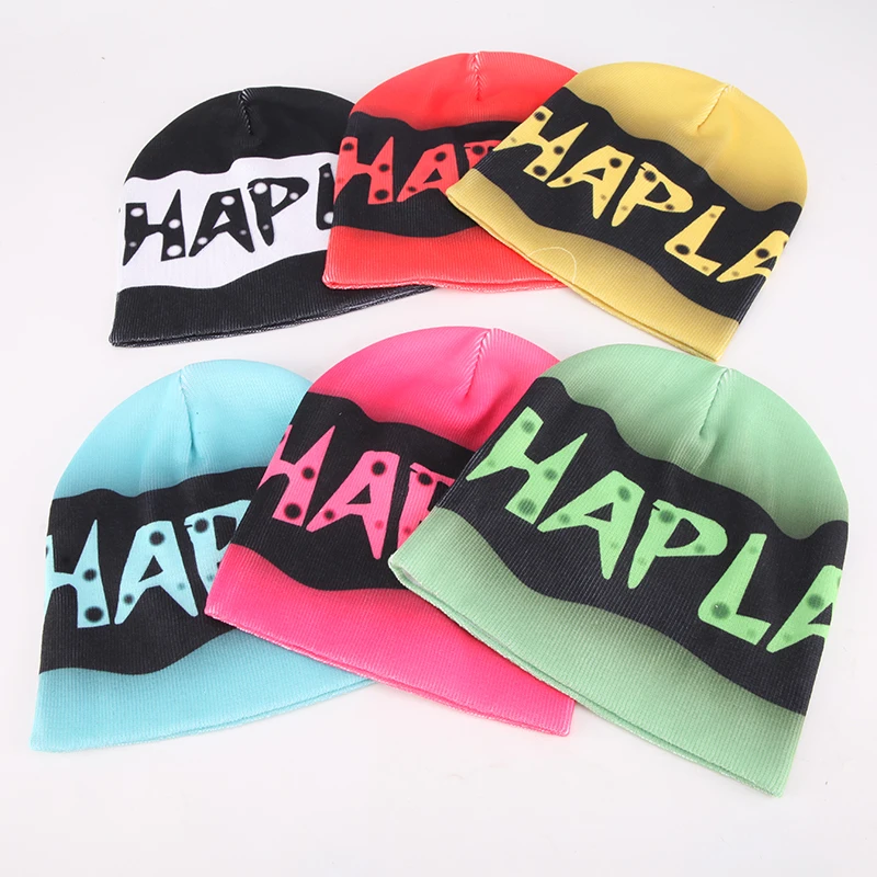 Personalized Beanies Wholesale Knit Beanie With Logo Custom Adult 100% Acrylic Print Beanie Hats