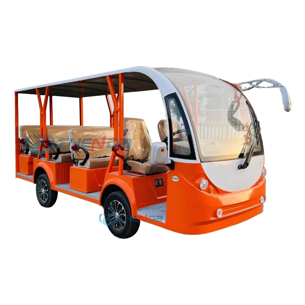 New Energy Low Speed School Bus Electric Sightseeing Reception Car City Sightseeing Shuttle Bus for Sale