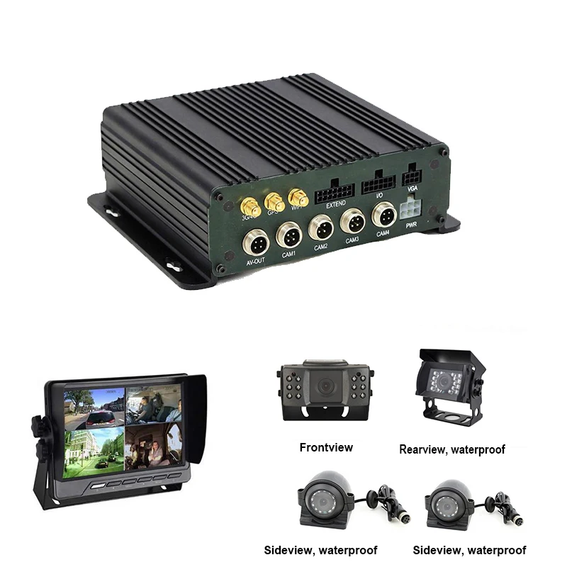 RECODA M620 4 channel 1080P Mobile DVR kit with GPS 3G 4G remote live streaming for truck