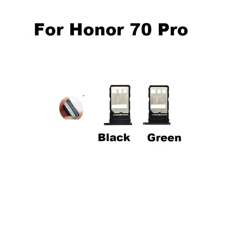 For Huawei Honor 70 Pro Sim Card Tray Slot Holder Socket Adapter Connector Repair Parts Replacement