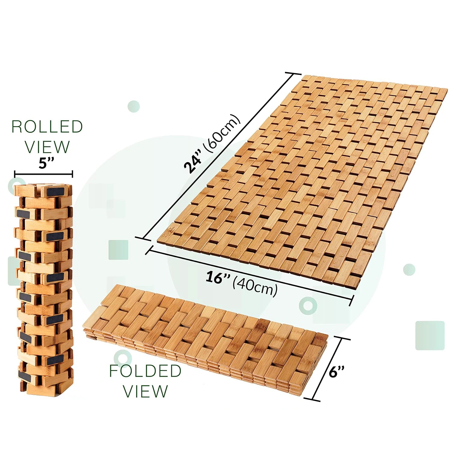 Sauna Spa Steps Decor and Accessory Bamboo Bath Mat for Bathroom Wooden Bathmat