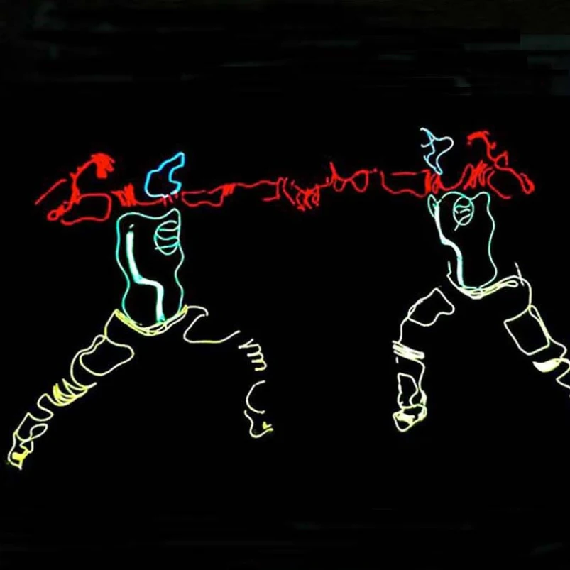 2.3mm 3 meter EL wire Neon rope craft light strip DIY kit with AA battery case Factory price wholesale rush delivery