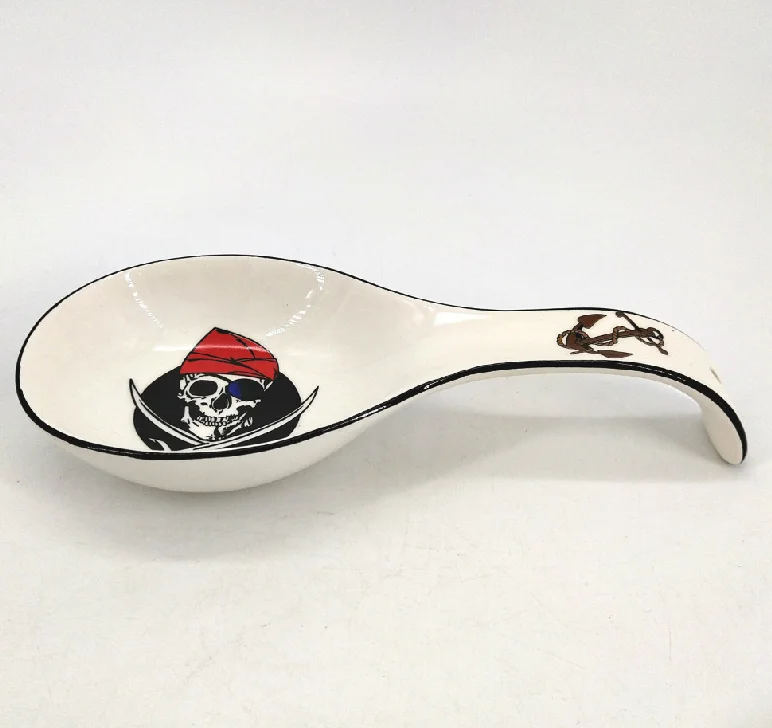 
Kitchen Utensil rests cooking tools Customize Ceramic soup decorative spoon rest holder 