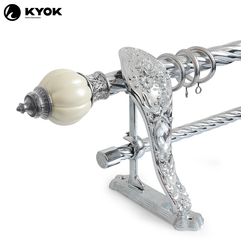 Красивый дизайн; Щепка шпили занавеска жердь 28*22 мм двойной Аксессуары для штор