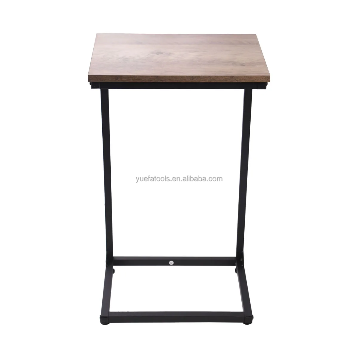 Side Table Sofa Accent Couch Table Metal Frame C Shaped End Table For Coffee Snack Laptop