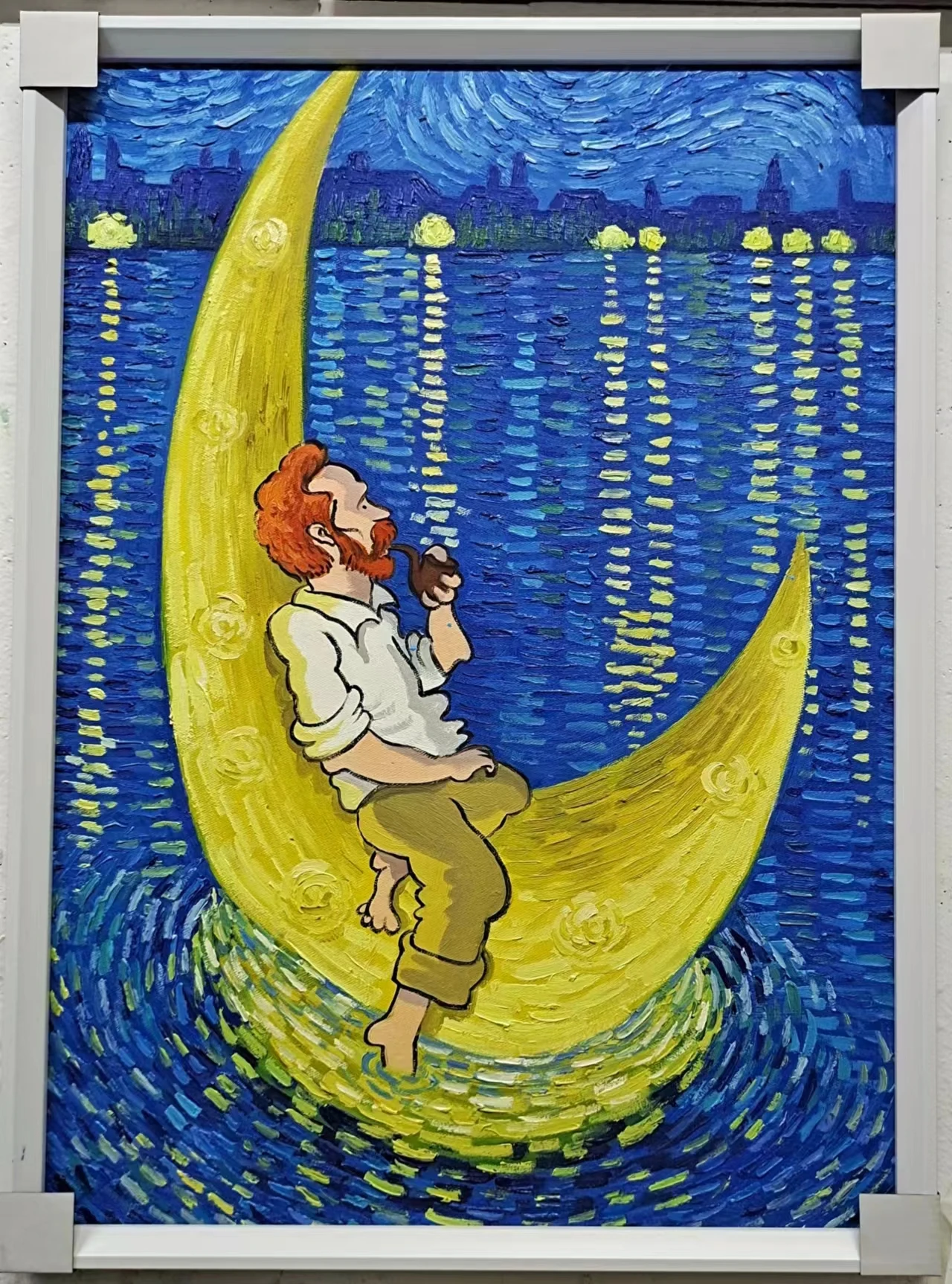 Abstract painting handmade original painting Original Starry Sky series paintings starry Link starry sky