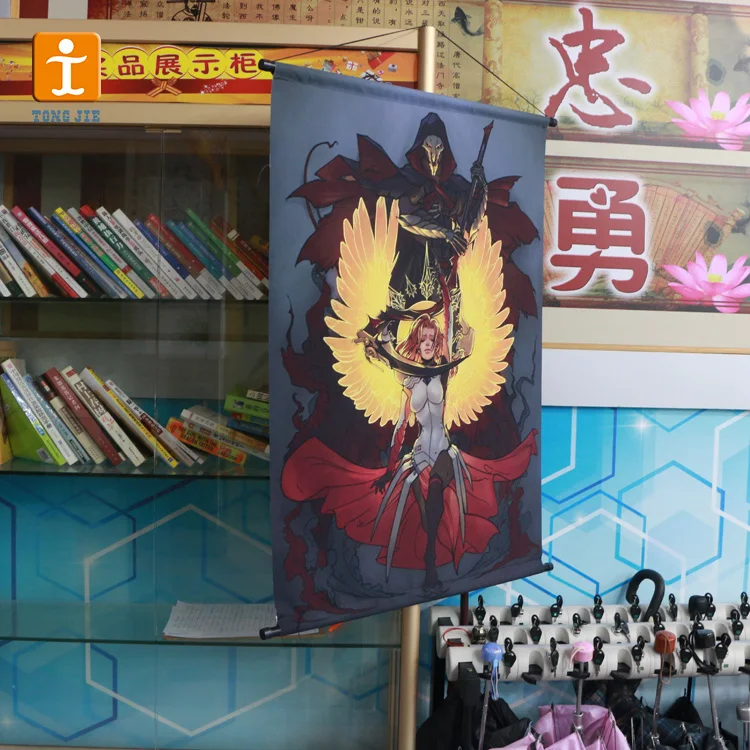 China Suppliers Wholesale Anime Wall Scroll for Home Decor Japanese banner