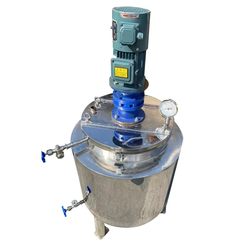 100 Liter Stainless Steel Jacket Liquid Gel Shampoo Cream Mixer Blending Electric Heated Mixing Tank with Agitator