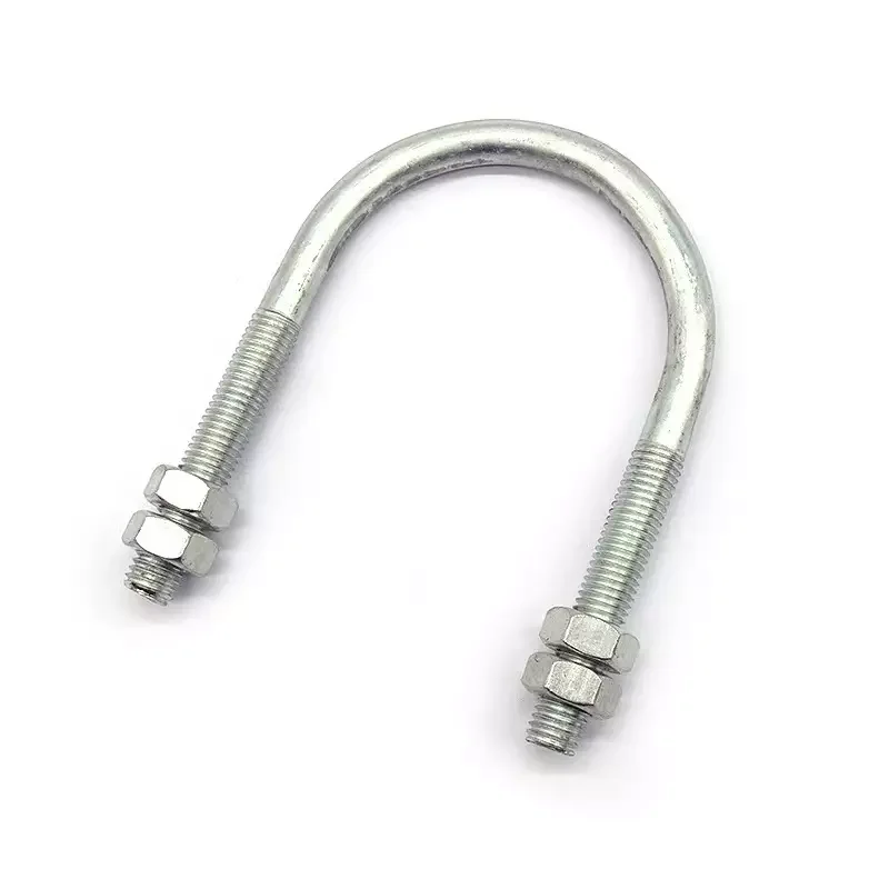 China hot dip galvanized u bolt sizes auto part trailer u-bolt nut pipe clamp high strength 316 stainless steel square u bolt