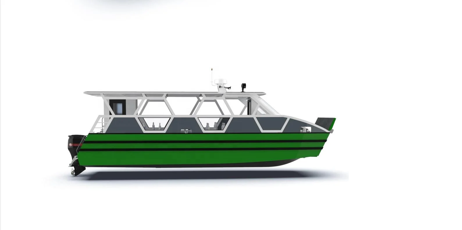 11.6m deep V Luxury Aluminum Passenger Ship Offshore Vessel Enlosed Cabin Aluminum Boat