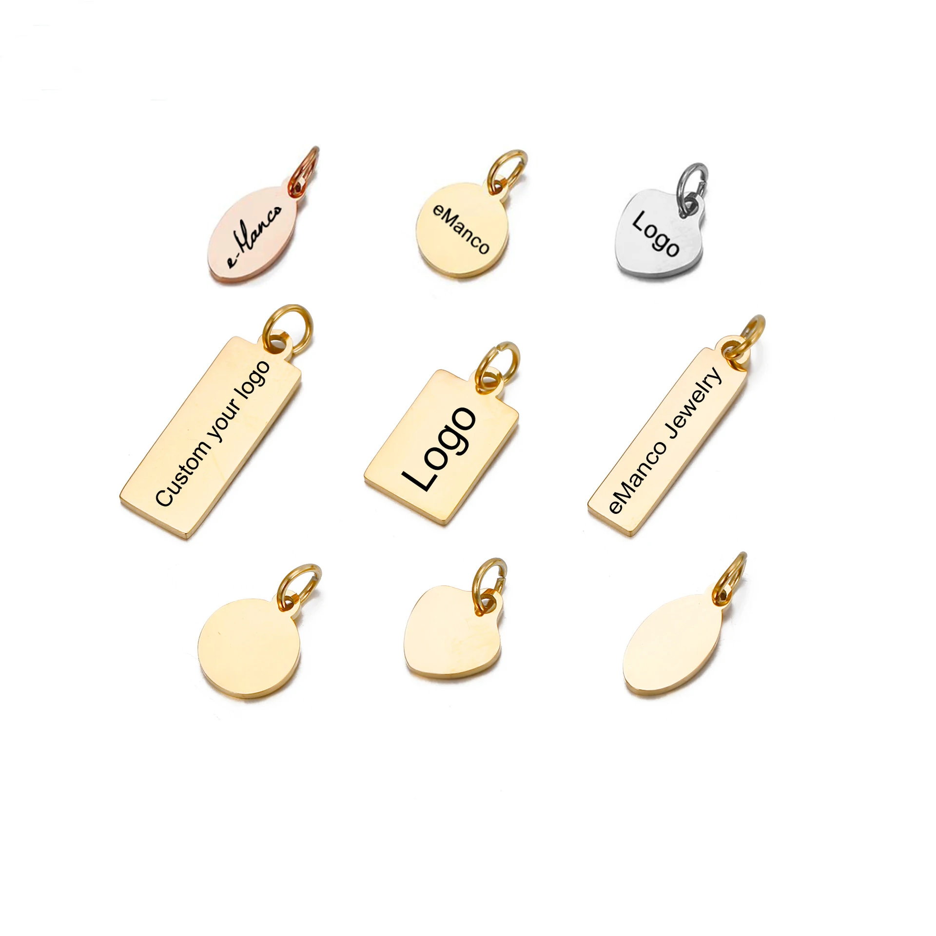 Personalized Metal Text Stainless Steel Diy Custom Logo necklace Pet dog ID Handmade Gifts China jewelry pendant hang Name tag