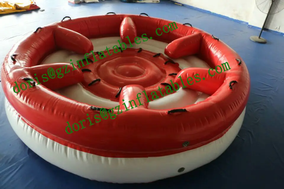 Commercial Towable Inflatable Disco Boat/ Inflatable Towble pang pang/China Factory Towable Inflatable Water Toys