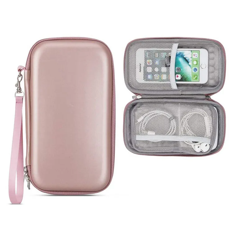 OEM  Rose Gold Hard Carrying Case Shockproof Pouch For  Travel Power Bank