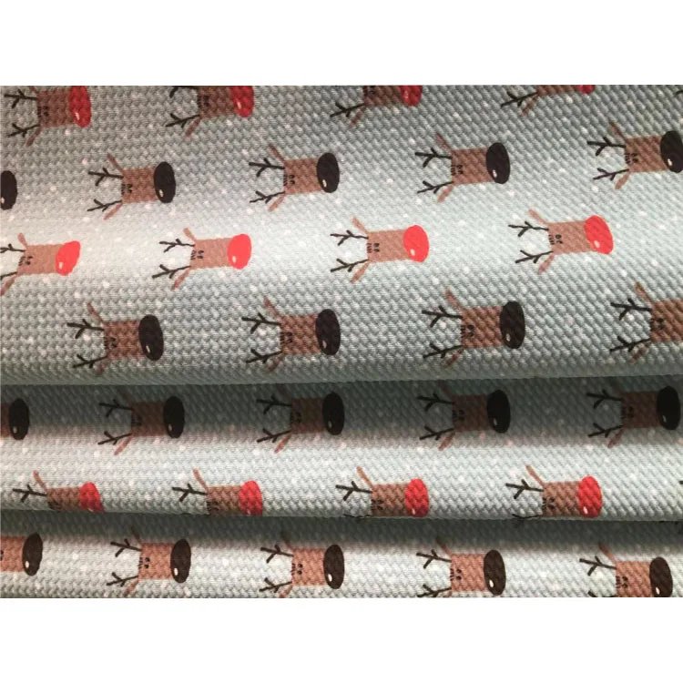 
 Оригинальный производитель, Рождественский дизайн, цифровая печать, 96% полиэстер, 4% спандекс, трикотажная ткань для бантов  