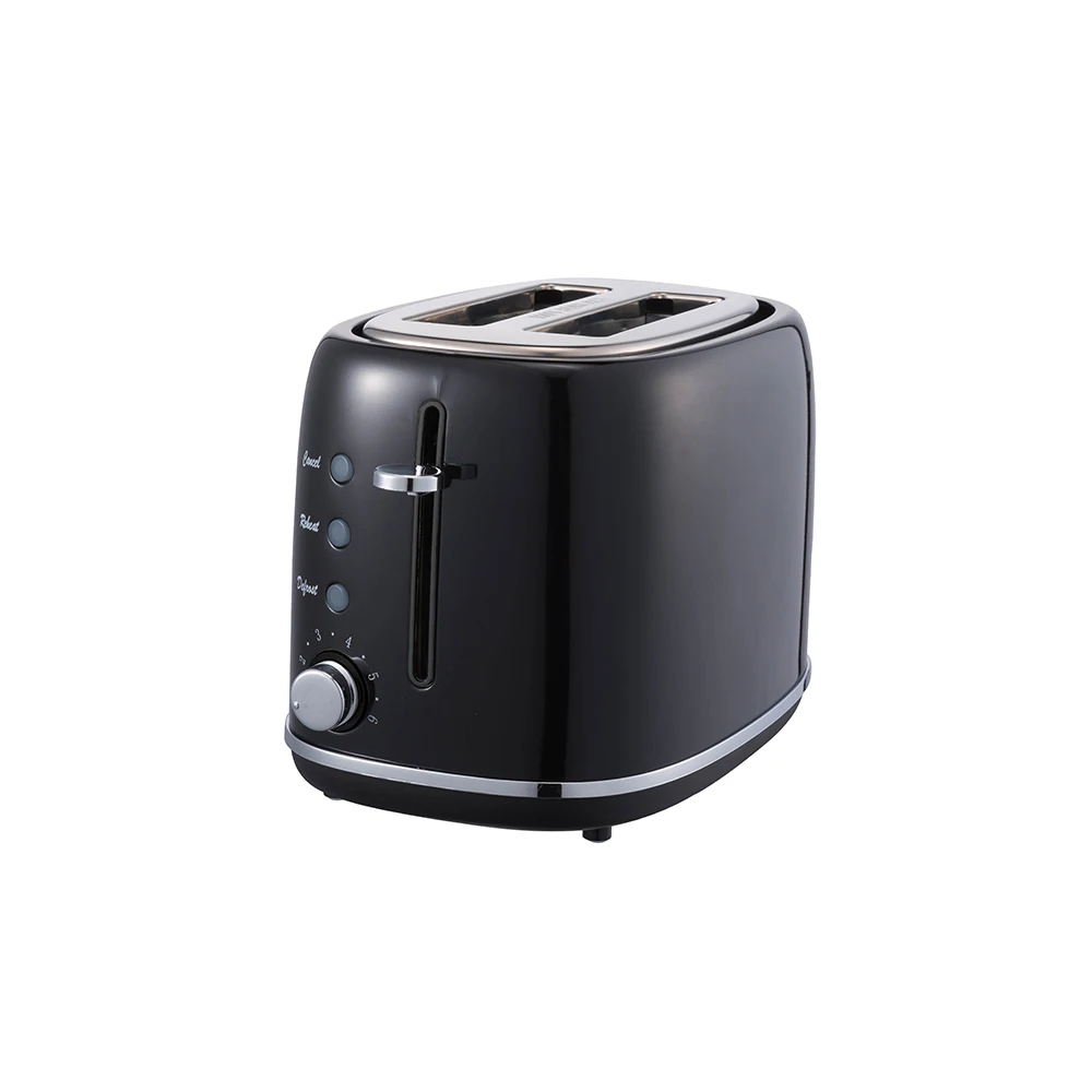 Stainless Steel Black 6 Browning Defrost Reheat Electric Toaster Maker