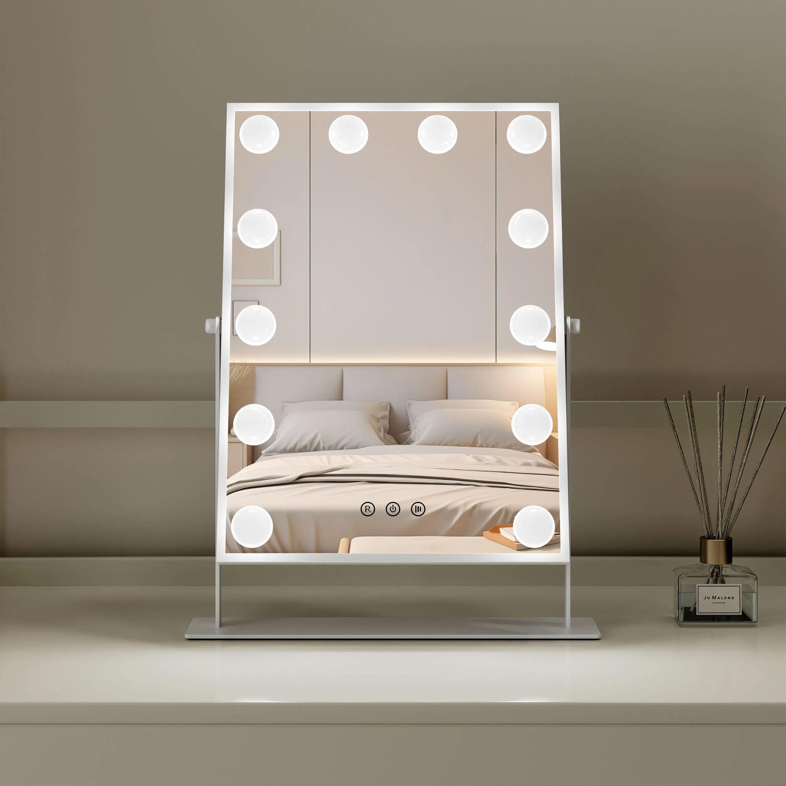 Diy Beauty Table Wholesale 3 Color Lighting Modes Make Up With Led Light Lighted Makeup Hollywood Vanity Cosmetic Mirror