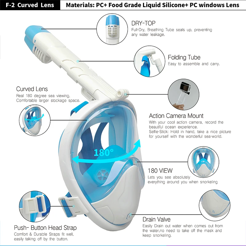 mascara de snorkel wholesale water paly swimming mask snorkel diving equipment