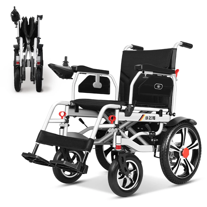 Best Seller Excellent All Terrain Soft Electric Wheel Chair Elderly Folding Power Electric Wheelchair with Big Wheels