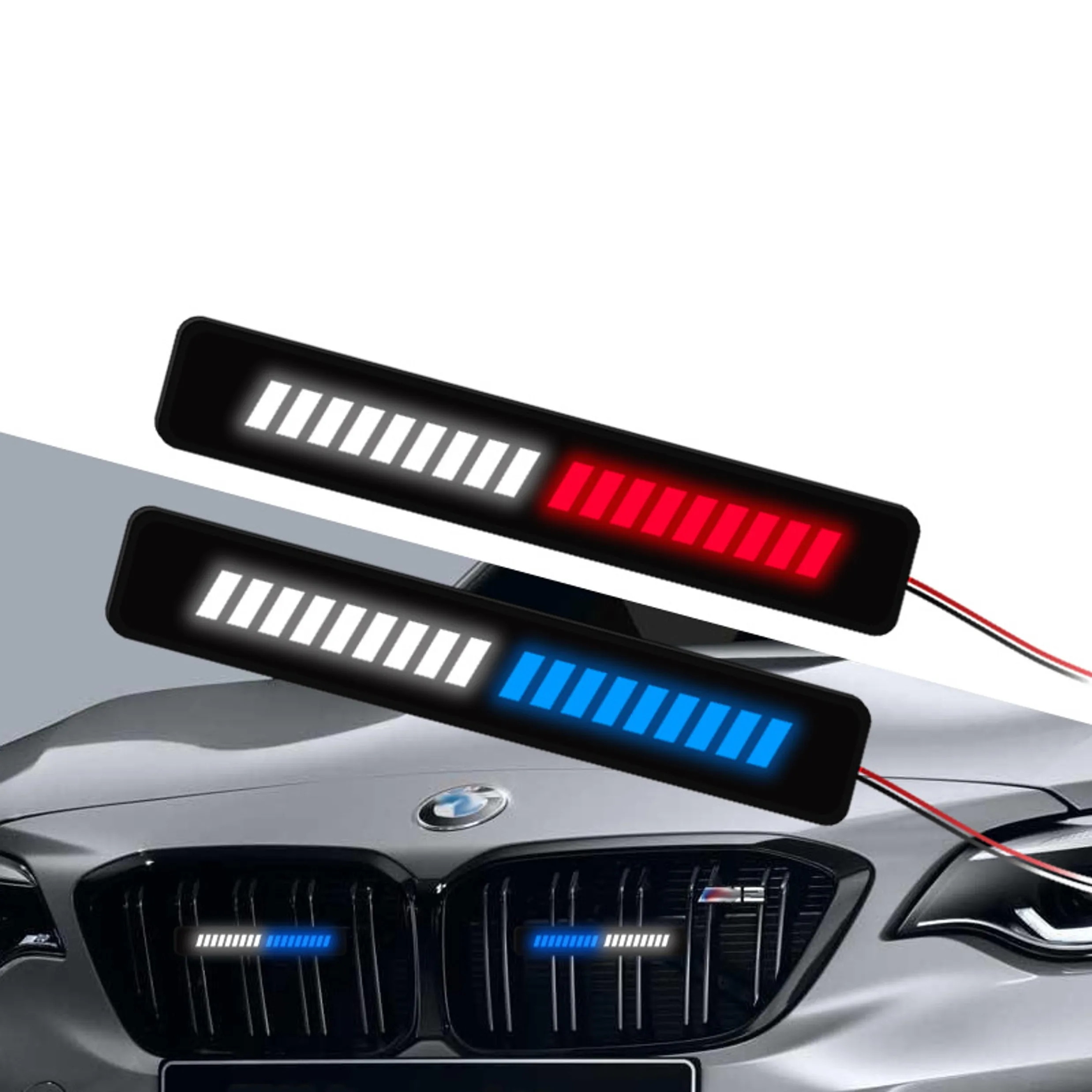 High Quality 6.4 Inch Grille LED Decoration Warning DRL Light For Car SUV Truck 12V Universal