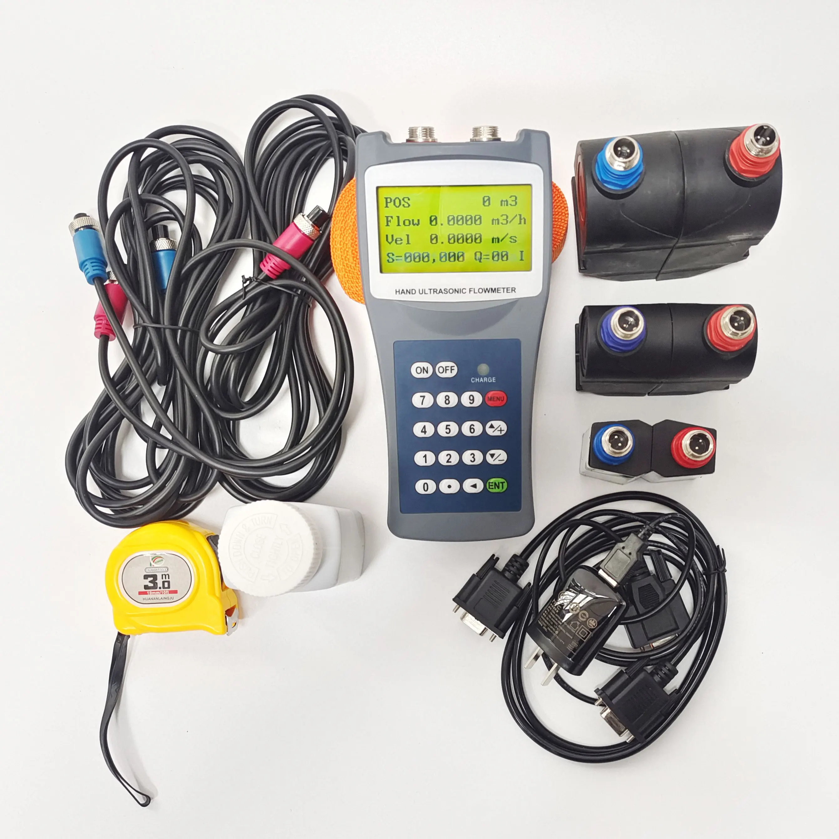 Portable handheld ultrasonic flow meter low price ultrasonic flowmeters