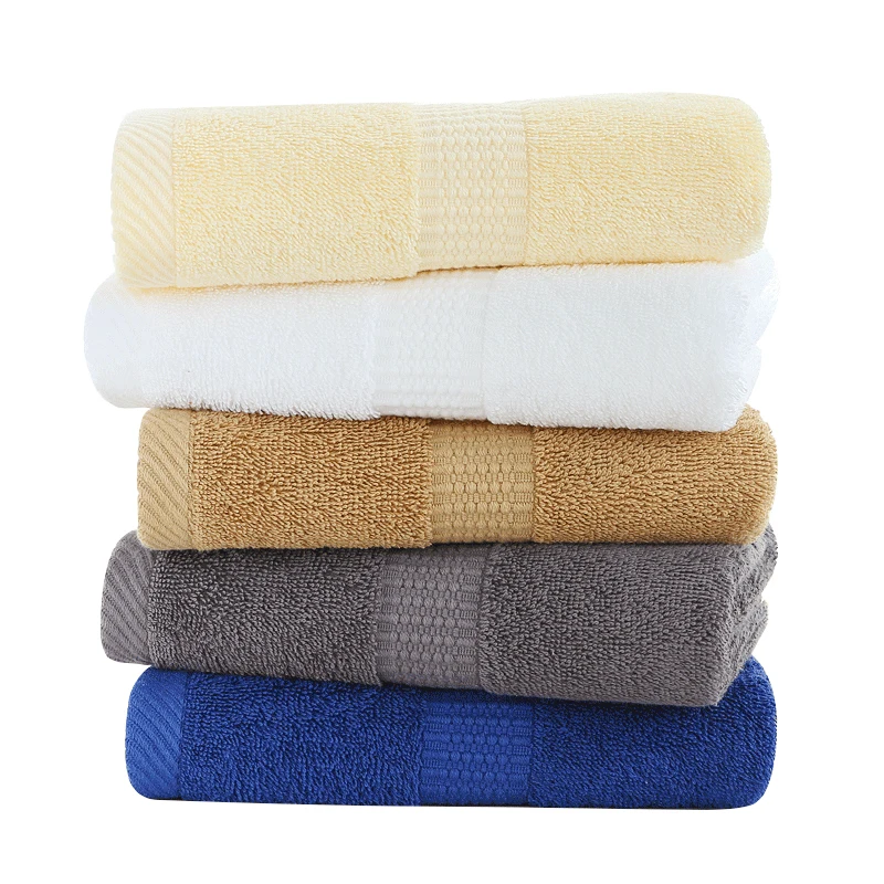 wholesale  5 Star High Quality 100% Cotton Solid Color face towels bath towels