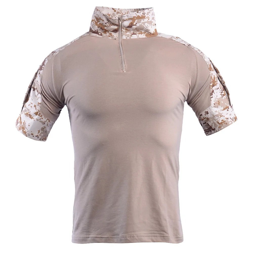 All Season Polyester S-2X Outdoor T Shitrt Fabrics Digital Woodland Camo Military Uniform