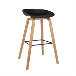 Nordic simple style design High leg bar chair With wooden legs bar chair