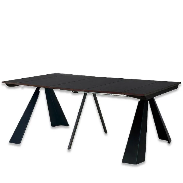 Nordic Classic Vintage Dining Room Furniture Wooden Extendable Dining Long Table For Event