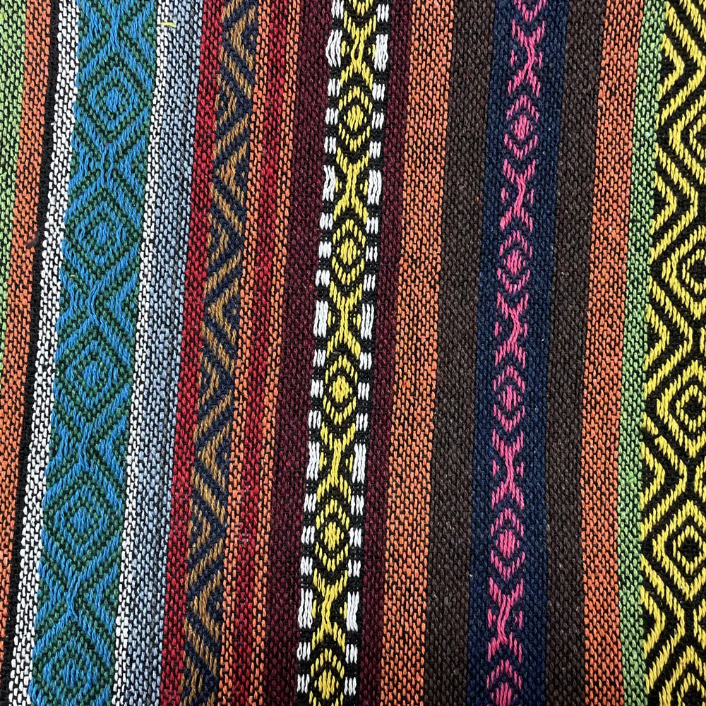 Top grade unique ethnic style woven jacquard fabric suitable for clothing sofa cushions tablecloth handbags