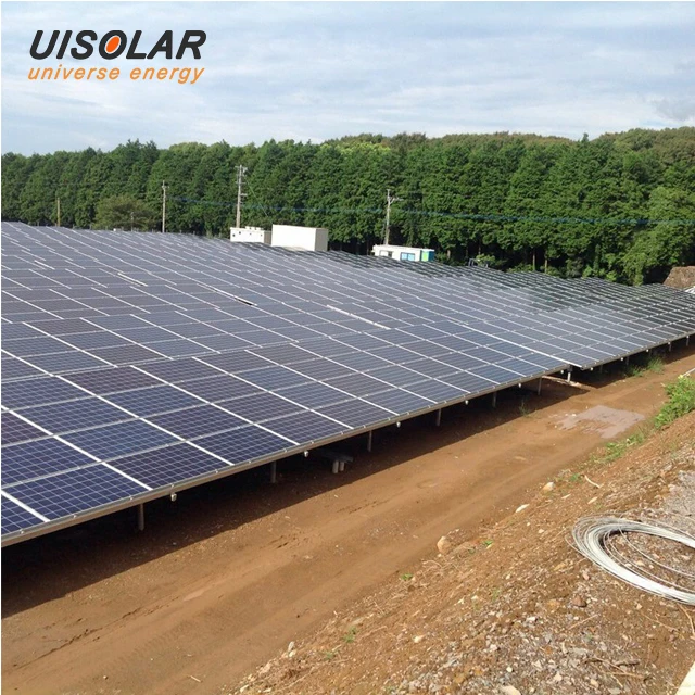 Solar panel ground mounting for solar power system