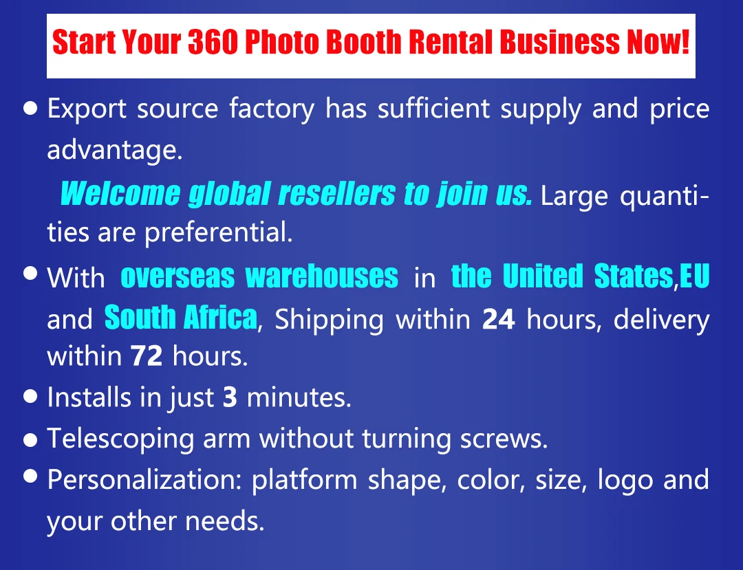Free Custom Logo Backdrop Round 360 Degree Party Video Camera Photo Booth With Led Lights On Sale