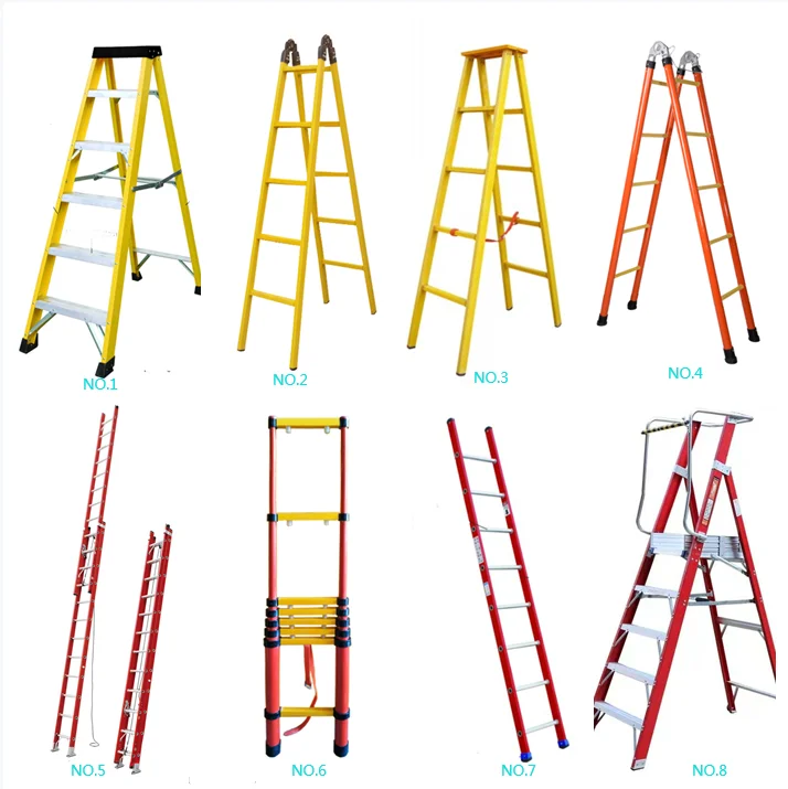 Foldable Stairs Frp Single Step Tower Ladder Insulated Household Aluminum Fiberglass Extension Ladders