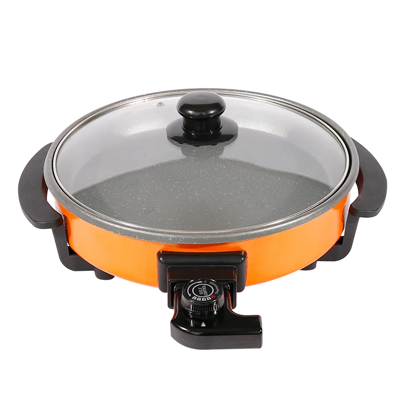 1500W Thermostat Non-Stick Household Multifunctional Aluminum Metal Pan Electric Cooking Cake Pancake Pizza Baking Saute Pans