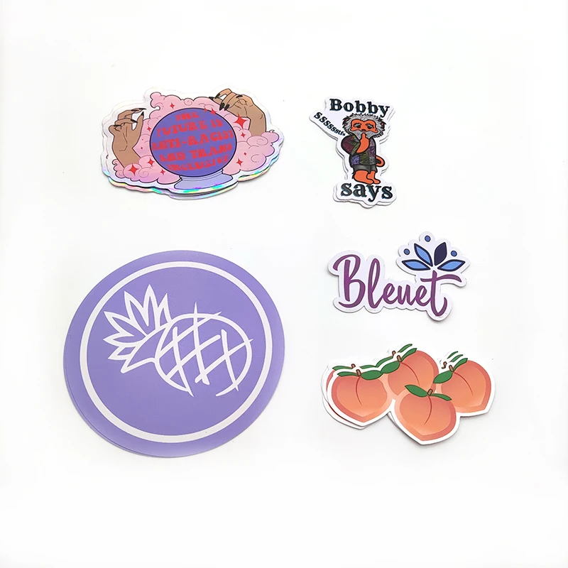 Custom Square Die Cut Waterproof Vinyl Adhesive Advertising Stickers Custom Square Industrial Craft Lipstick Lotion Cartoon