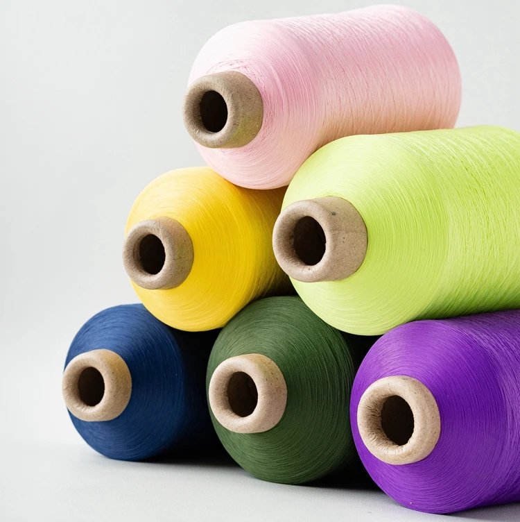 Wholesale Colored Polyester Nylon Thread Spandex Covered Yarn For Socks High-Strength