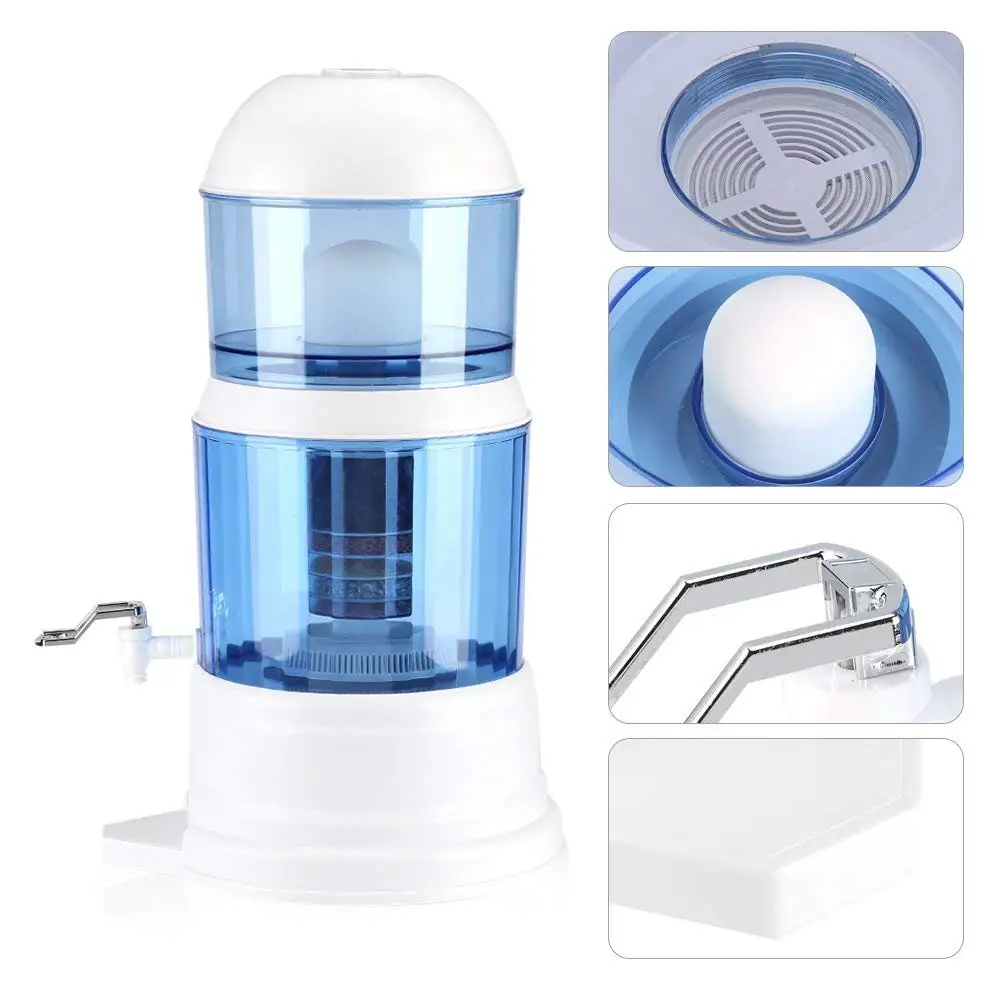 Adjusting pH 16L dome alkalize ceramic filter mineral water pot self clean water filter pot OEM