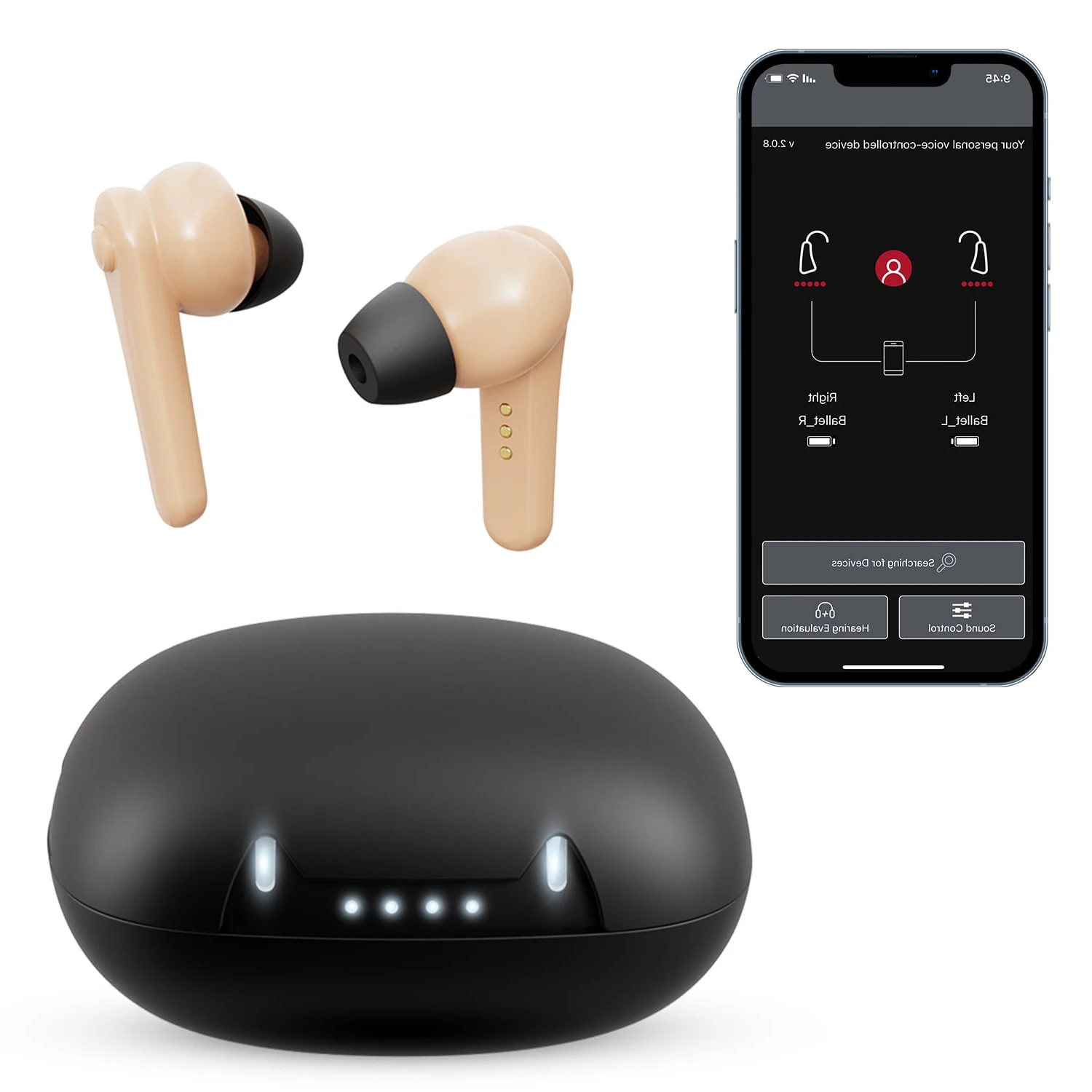 Wenatone 2024 digital rechargeable app controlled medical tws hearing aids test hearing aids for deaf people and with bluetooth