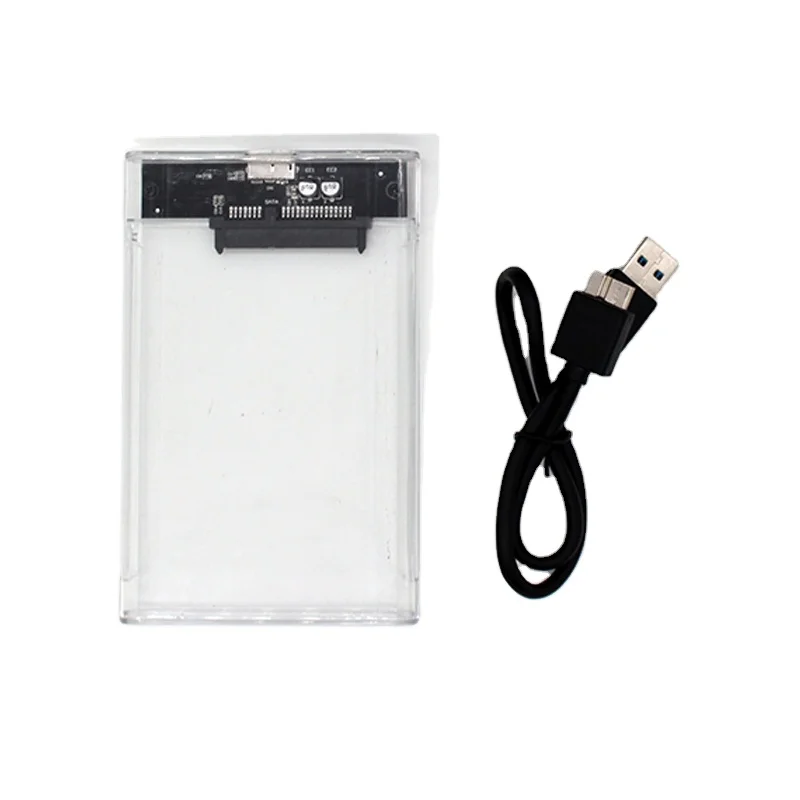 Plastic Case Transparent Case Hdd Enclosure Support Hot Swap Case Usb 3.0