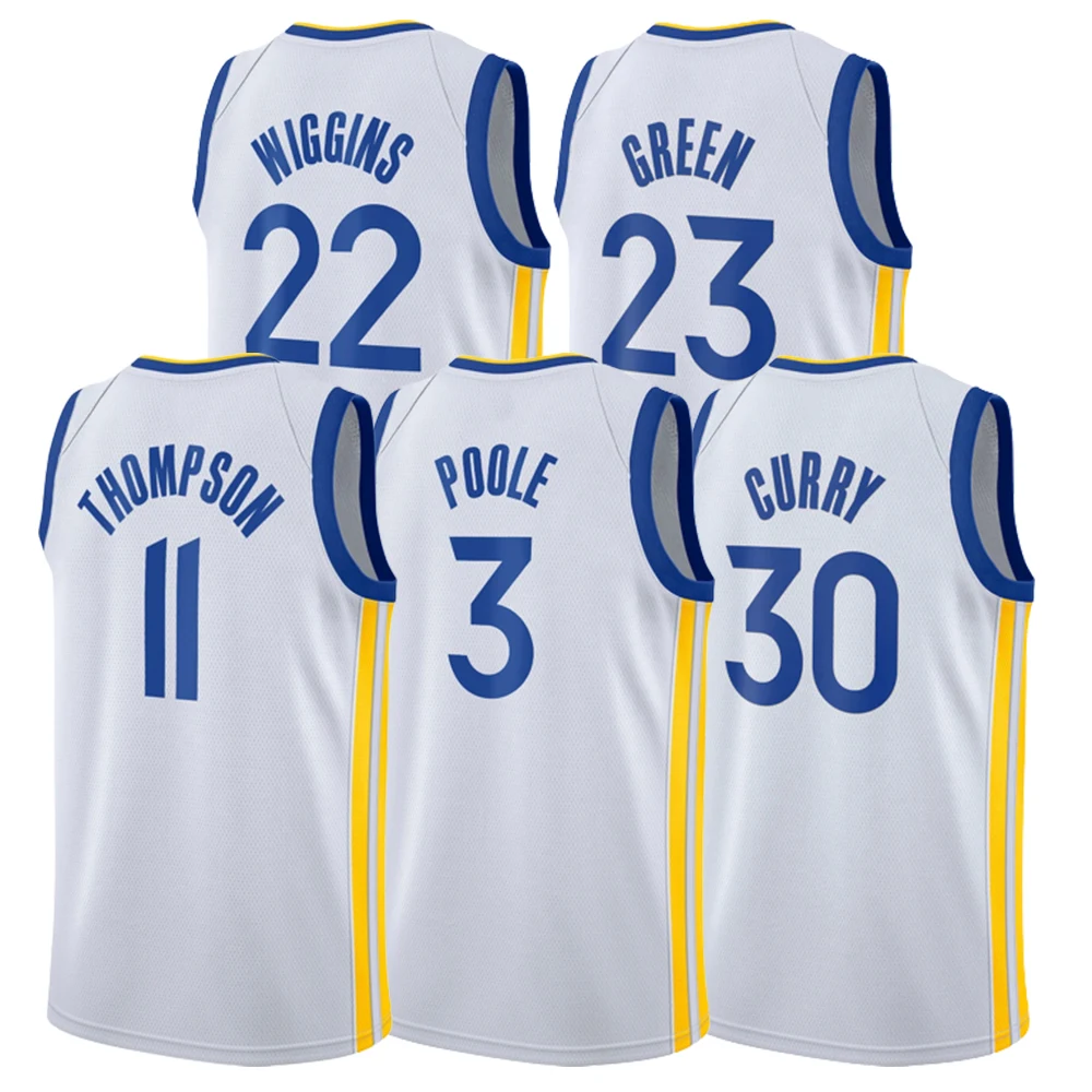 Andrew Wiggins Basketball Jersey Stephen Curry Golden Warrior Shirts Wholesale Curry Sports Vest Jersey Draymond Green Uniform