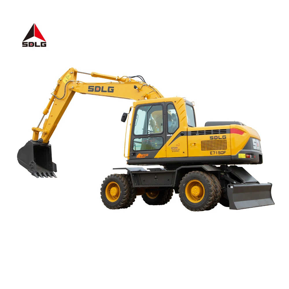 SDLG E7150F 15ton wheeled Excavator used bagger digger small hydraulic 15 ton new volvo wheel type excavator for sale