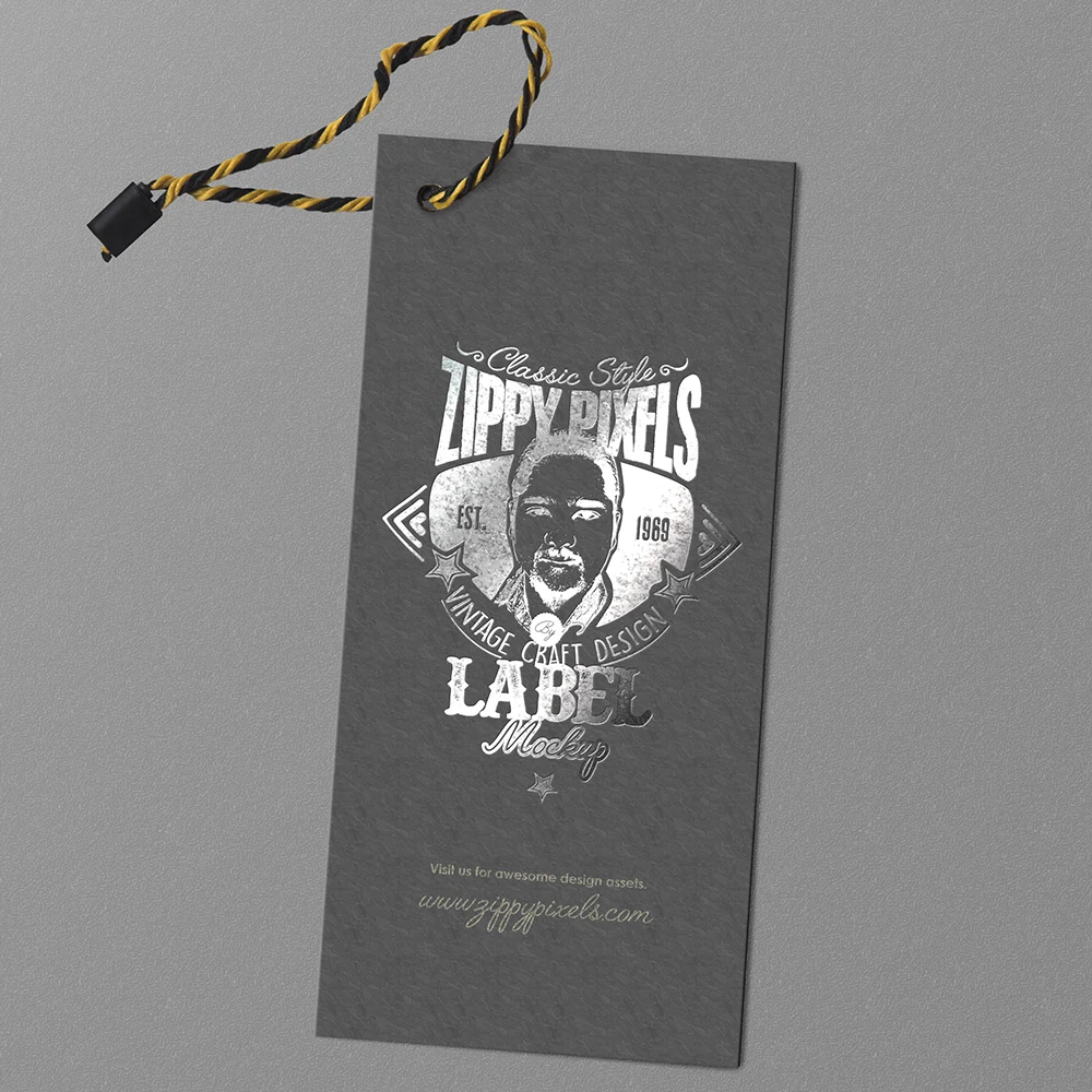 Cheap Price Custom Design Logo Printing Paper Garment Hangtag Labels Clothing Hang Tags With String