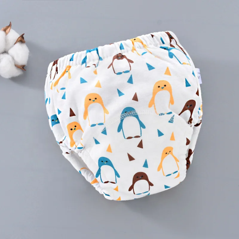Organic cotton baby potty reusable training diaper pants underwear breathable washable cloth diapers
