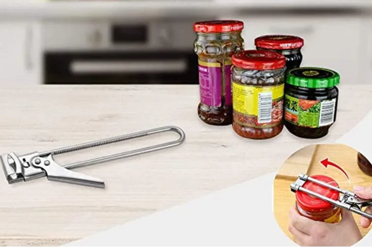 Master Opener Adjustable Jar & Bottle Opener, Adjustable Multifunctional Stainless Steel Can Opener Jar Lid Gripper