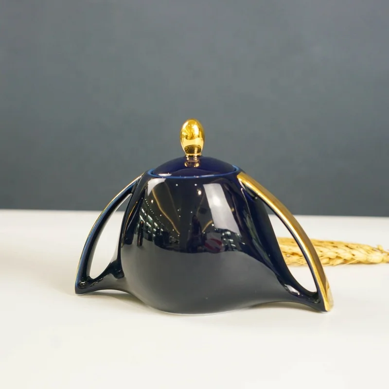 Restaurant Tableware Nordic Porcelain Dinnerware  Tea Sets Dishwasher Safe 24 pcs Black Ceramic Dinner Set