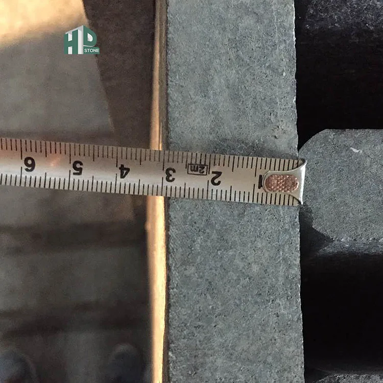 Chinese G684 Black Granite/Basalt Stone for Flamed Stairs Tread Tiles